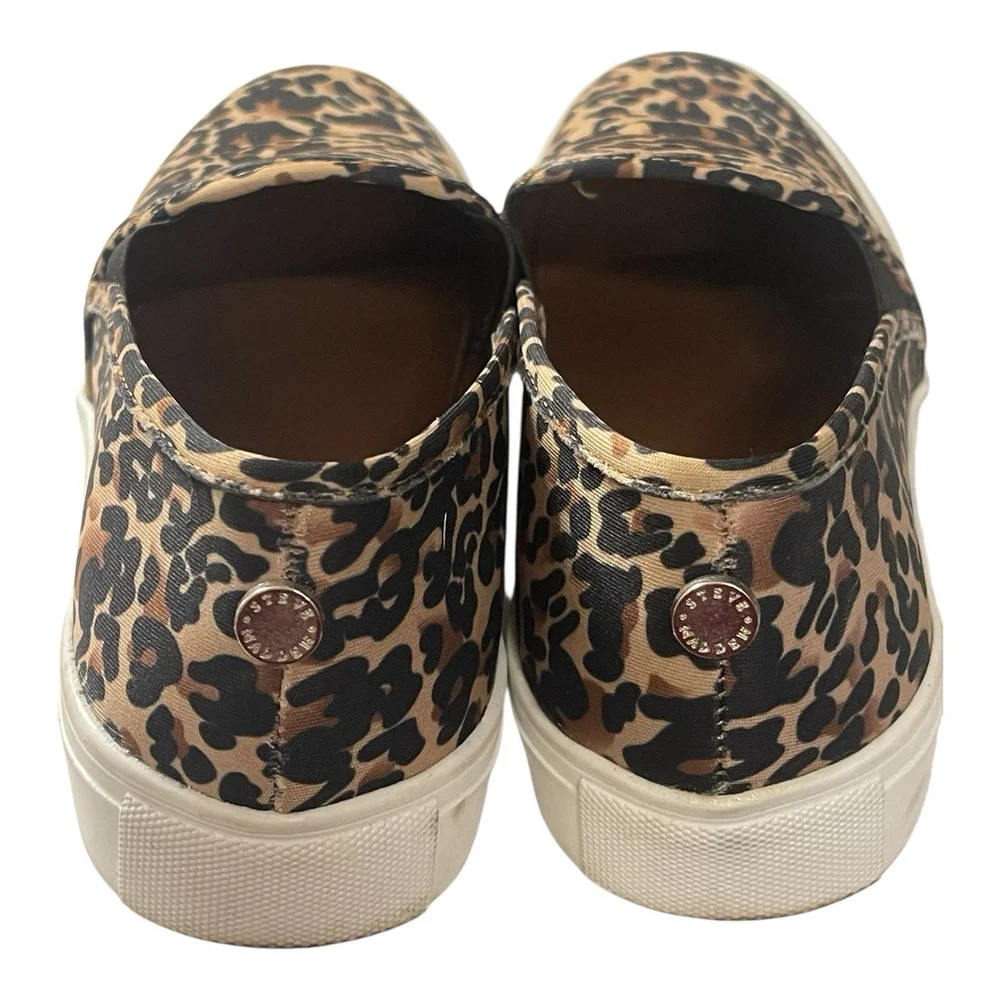 Steve Madden Womens Leopard Print Sneakers Loafers Size 8.5
